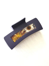 Load image into Gallery viewer, Claw Clip with real pressed flowers inside *CLEARANCE* Deep Purple