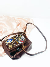 Load image into Gallery viewer, Brown Leather- Evil Eye and Bow-Crossbody Bag